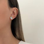 BRINCO CORAÇÃO ZIRCÔNIA AZUL CLARO PRATA 925