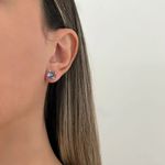 BRINCO CORAÇÃO ZIRCÔNIA LILÁS PRATA 925