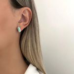 BRINCO PEDRA AMAZONITA PRATA 925