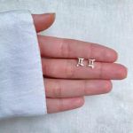 BRINCO SIGNO GÊMEOS ZIRCÔNIA CRISTAL PRATA 925