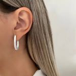 BRINCO ARGOLA LISA PRATA 925