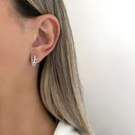 BRINCO FOLHA MARCASSITA PRATA 925