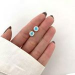 BRINCO ZIRCÔNIA AZUL CLARO E CRISTAL PRATA 925