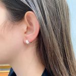 ARGOLINHA GOTA CRAVEJADA CRISTAL P PRATA 925