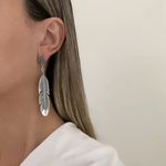 BRINCO PENA ENVELHECIDO MARCASSITAS PRATA 925