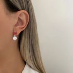 BRINCO ZIRCÔNIA ROSA E CRISTAL PRATA 925