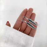 BRINCO FOLHA INDIANO PRATA 925