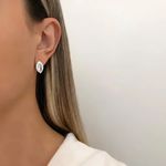 BRINCO ZIRCÔNIA AZUL CLARO PRATA 925