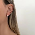 BRINCO ARGOLA CLICK ZIRCÔNIA PRATA 925