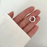 BRINCO ARGOLA CLICK ZIRCÔNIA CRISTAL PRATA 925