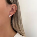 BRINCO ARGOLA CLICK ZIRCÔNIA PRATA 925