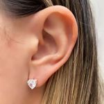 BRINCO CORAÇÃO ZIRCÔNIA CRISTAL PRATA 925