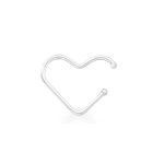 PIERCING FAKE CORAÇÃO PRATA 925