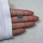 BRINCO PEDRA TURQUESA PRATA 925