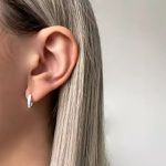 BRINCO ARGOLA CLICK ZIRCÔNIA PRATA 925