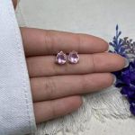 BRINCO GOTA ROSA CLARO PRATA 925