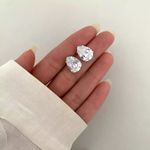 BRINCO GOTA ZIRCÔNIA CRISTAL PRATA 925