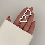 BRINCO CORAÇÃO VAZADO PRATA 925