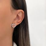 BRINCO CORAÇÃO VAZADO ENVELHECIDO PRATA 925