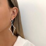 BRINCO GEOMÉTRICO LISO PRATA 925