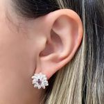 BRINCO ZIRCÔNIA CRISTAL E LILÁS PRATA 925