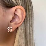 BRINCO MINNIE VAZADO PRATA 925