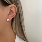 BRINCO PATA ZIRCÔNIA LILÁS PRATA 925