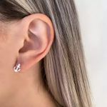 BRINCO ÂNCORA ZIRCÔNIA CRISTAL PRATA 925