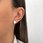 BRINCO PENTÁGONO LISO PRATA 925