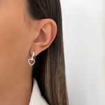 BRINCO ARGOLA CLICK LISA CORAÇÃO PRATA 925