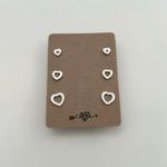 BRINCO TRIO CORAÇÃO PRATA 925