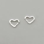 BRINCO ARGOLA CLICK CORAÇÃO PRATA 925