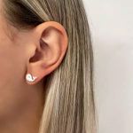 BRINCO BALEIA OLHO AZUL CLARO PRATA 925