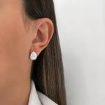 BRINCO GOTA ZIRCÔNIA CRISTAL PRATA 925