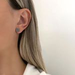 BRINCO INDIANO FLOR MARCARSSITA PRATA 925