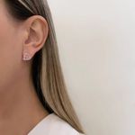 BRINCO TRIÂNGULO ZIRCÔNIA PRATA 925