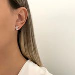 BRINCO ENVELHECIDO MEIA LUA COM TRÊS ESTRELAS AO MEIA PRATA 925