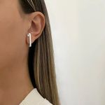 BRINCO EAR HOOK LISO PRATA 925