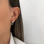 BRINCO ARGOLA INDIANO COM TARRAXA PRATA 925