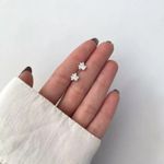 BRINCO PATA ZIRCÔNIA CRISTAL PRATA 925