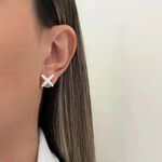 BRINCO X ZIRCÔNIA CRISTAL PRATA 925