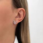 BRINCO BORBOLETA ZIRCÔNIA COLORIDA PRATA 925