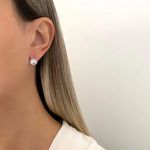 BRINCO REDONDO ZIRCÔNIA CRISTAL E ROSA PRATA 925