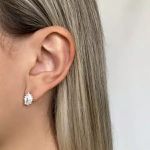 BRINCO GOTA ZIRCÔNIA CRISTAL PRATA 925