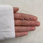 BRINCO ZIRCÔNIA LILÁS PRATA 925