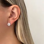 BRINCO QUADRADO ZIRCÔNIA CRISTAL E COLORIDO PRATA 925