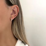 BRINCO ARGOLINHA BOLINHAS PRATA 925