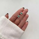 BRINCO ZIRCÔNIA VERDE ÁGUA E CRISTAL PRATA 925