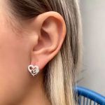 BRINCO CORAÇÃO ZIRCÔNIA CRISTAL PRATA 925