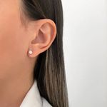 BRINCO REDONDO ZIRCÔNIA CRISTAL PRATA 925